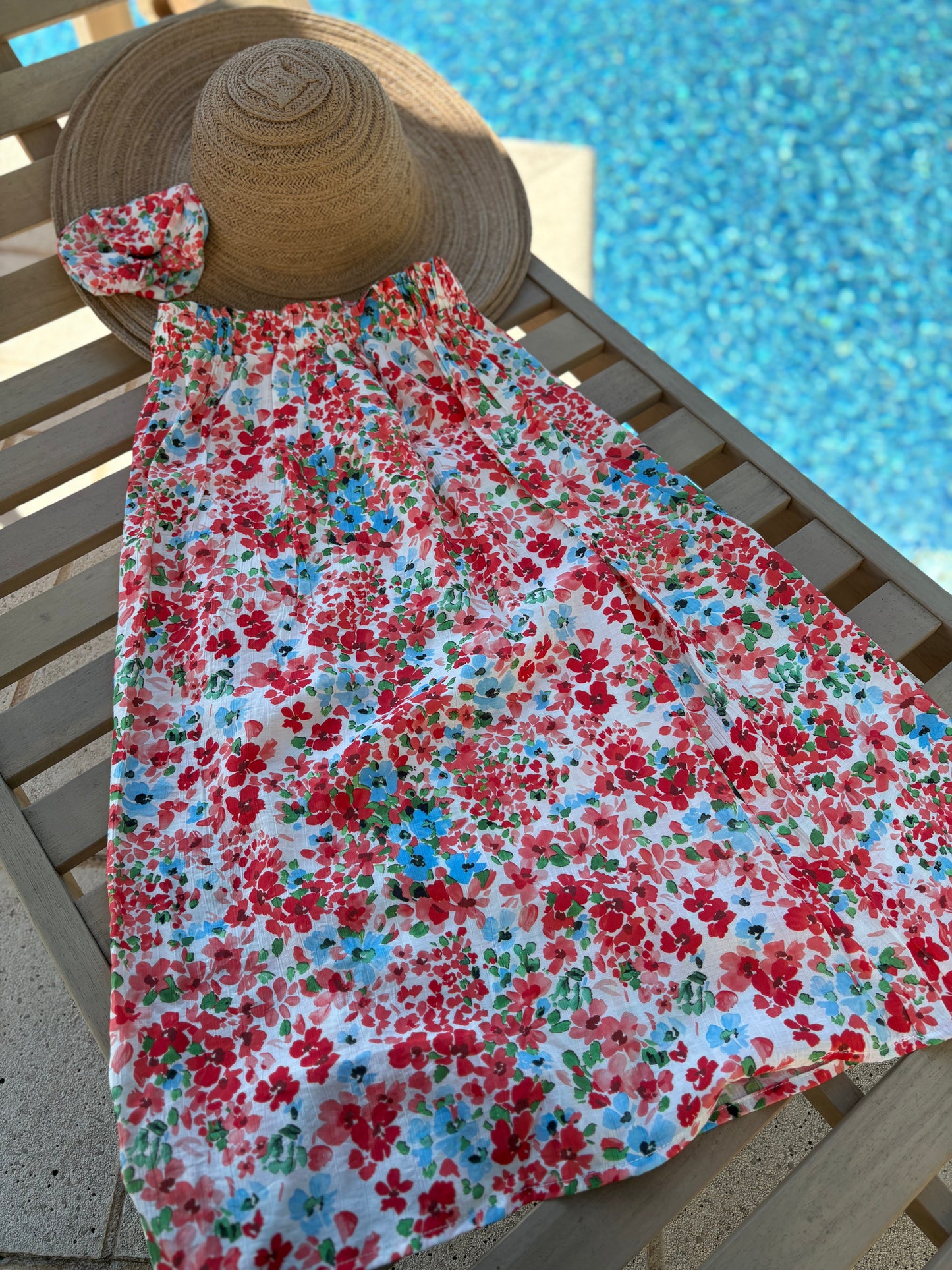 Jupe longue Fille Fleurie