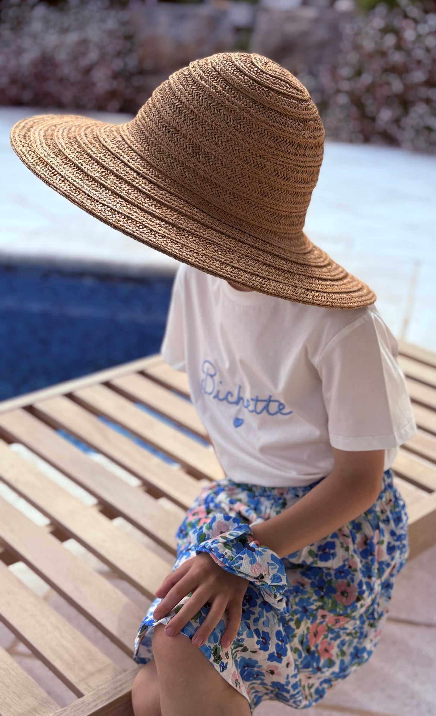 Tee Shirt Fille "Bichette" Bleu ciel