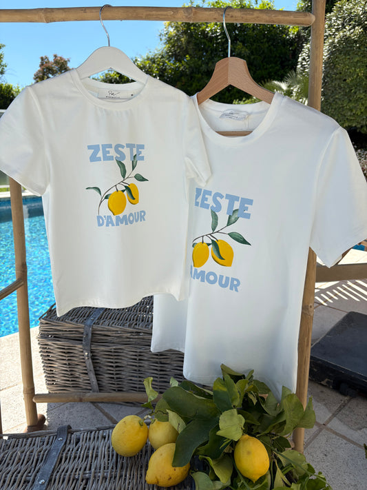 Tee Shirt Fille Citron "Zeste d'Amour"