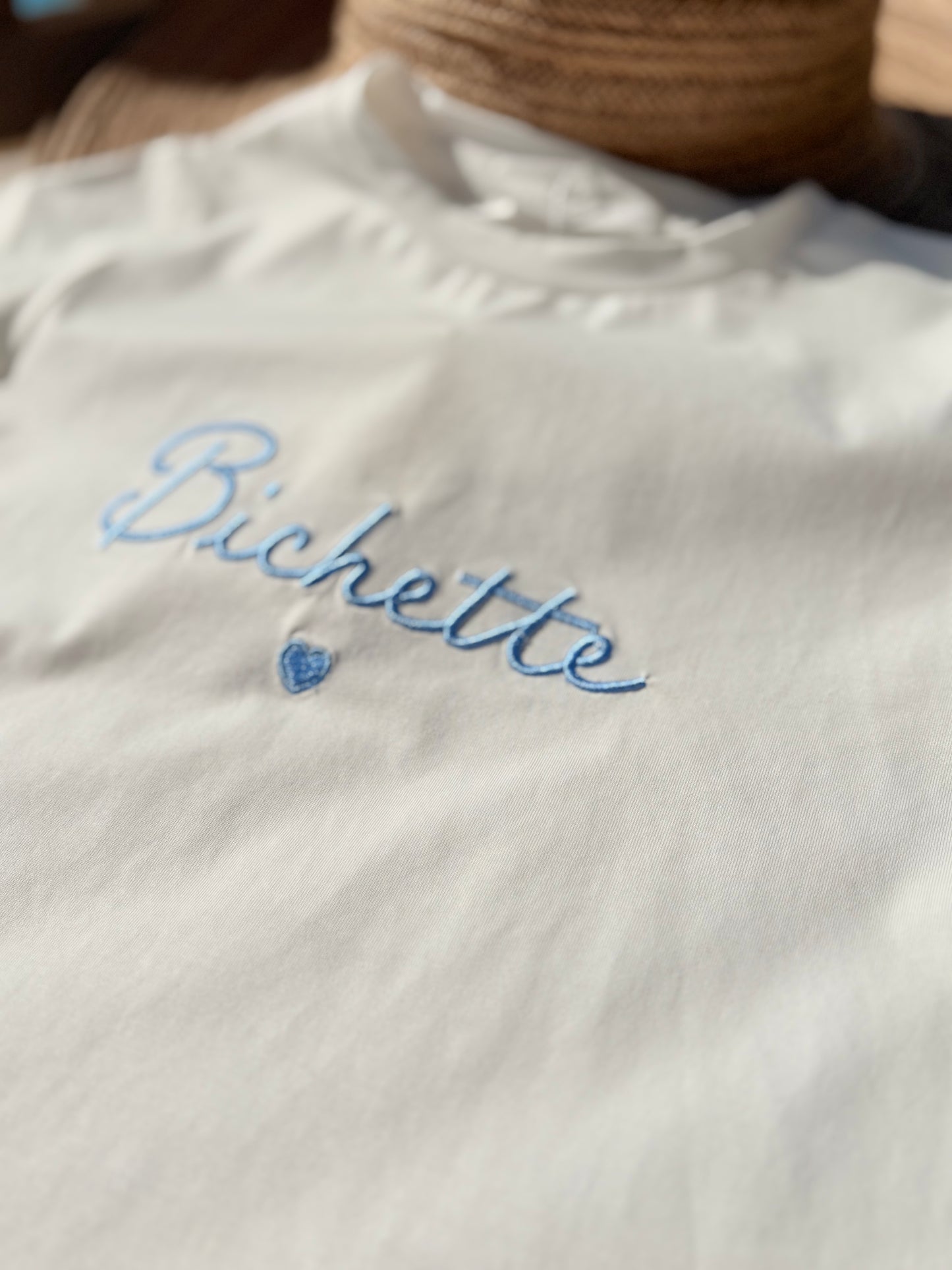 Tee Shirt Fille "Bichette" Bleu ciel