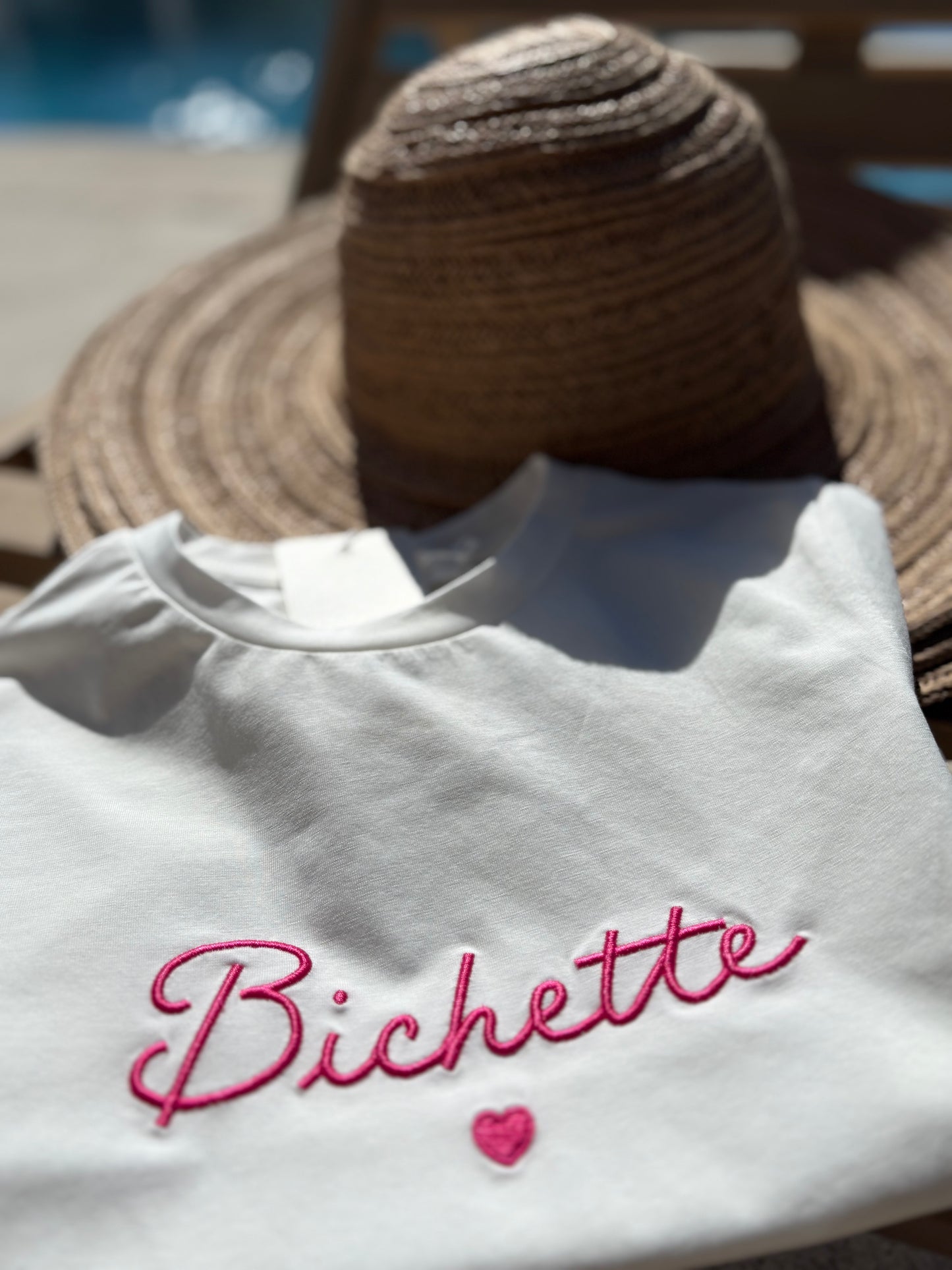 Tee Shirt Fille "Bichette"  Fuschia
