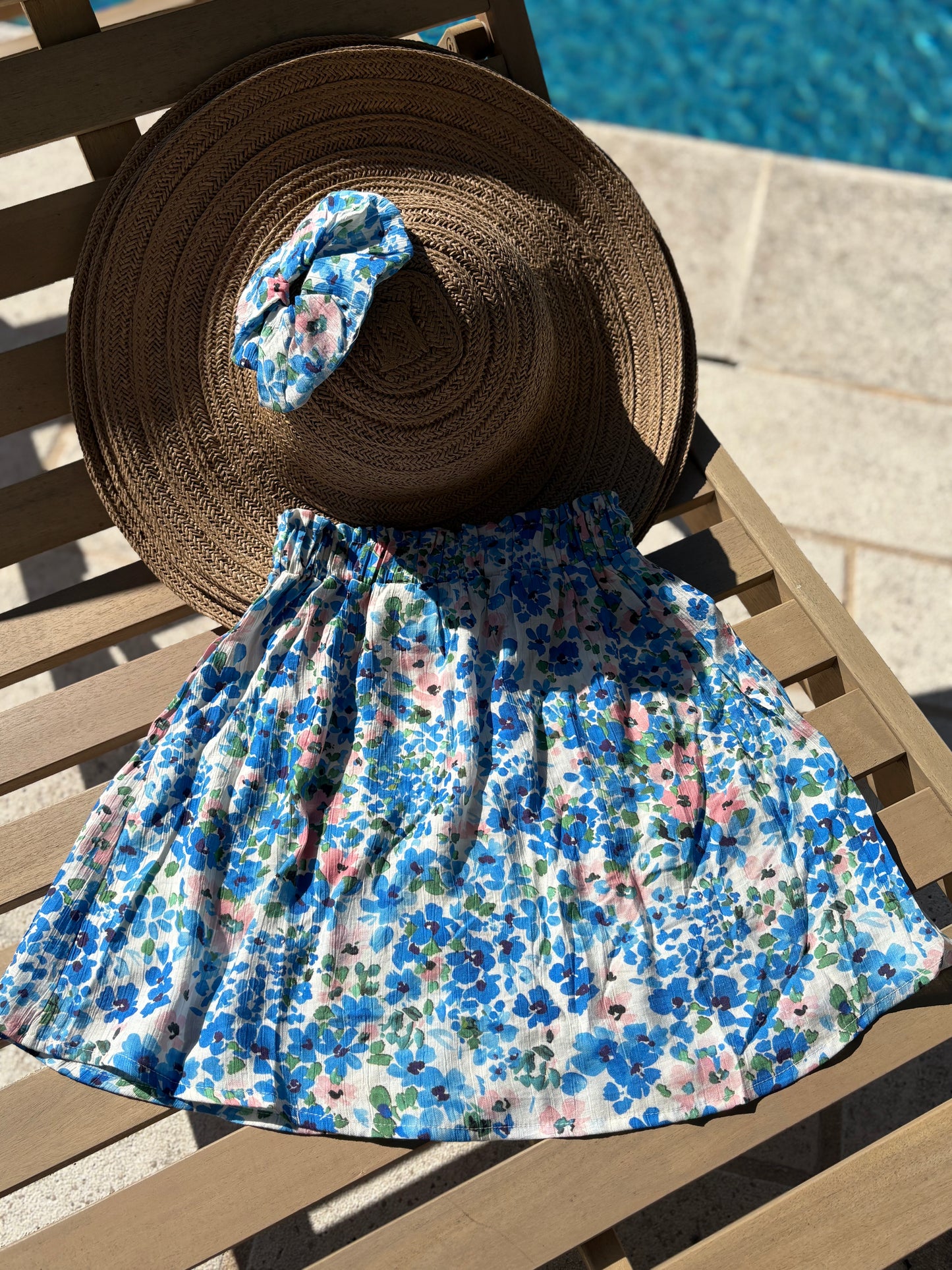 Jupe courte Fille Fleurie