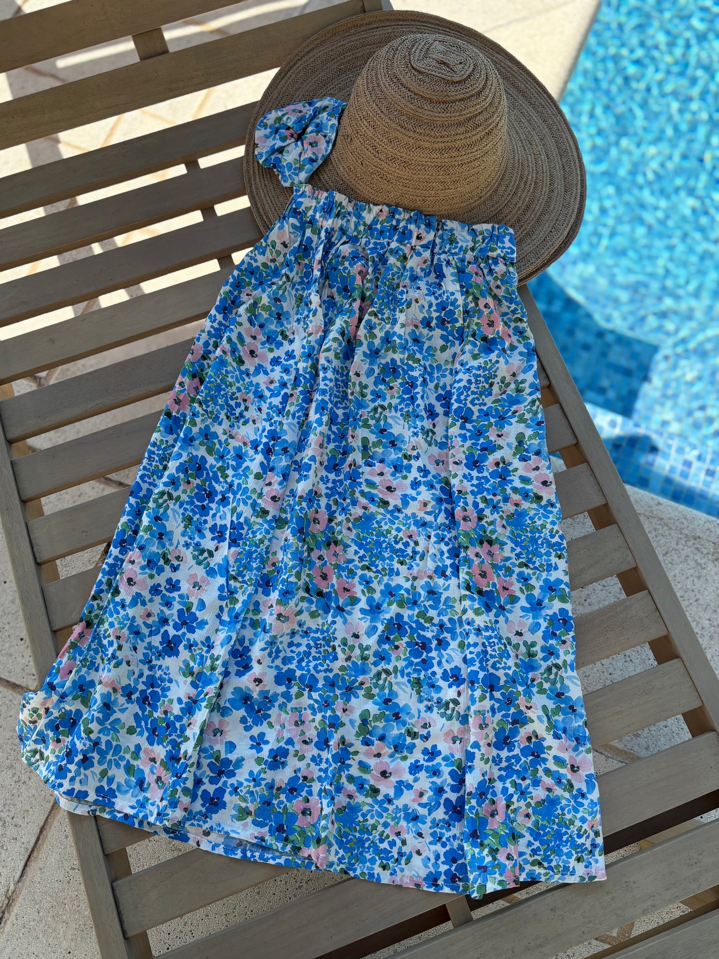 Jupe longue Fille Fleurie