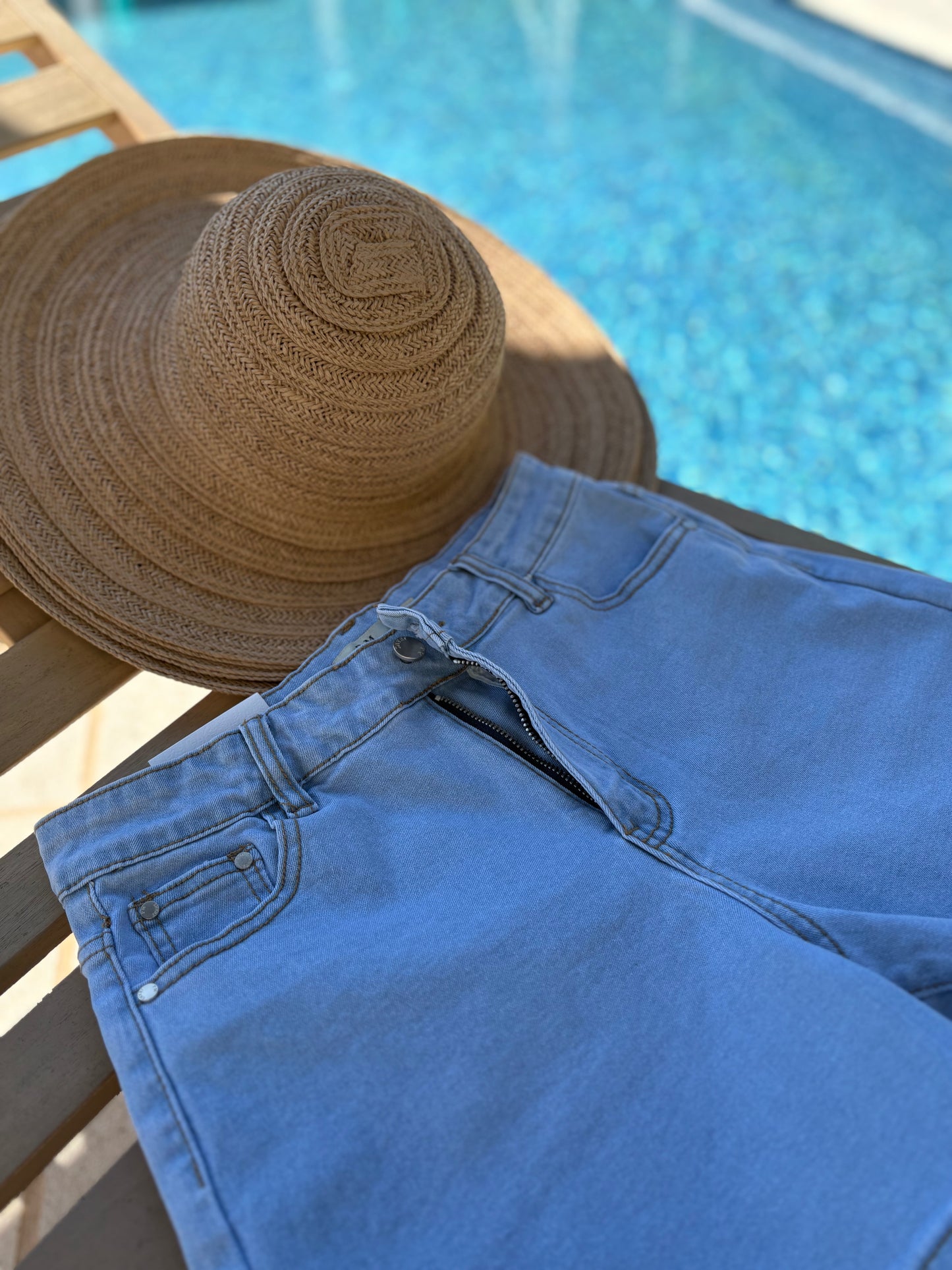 Short Fille Jean clair