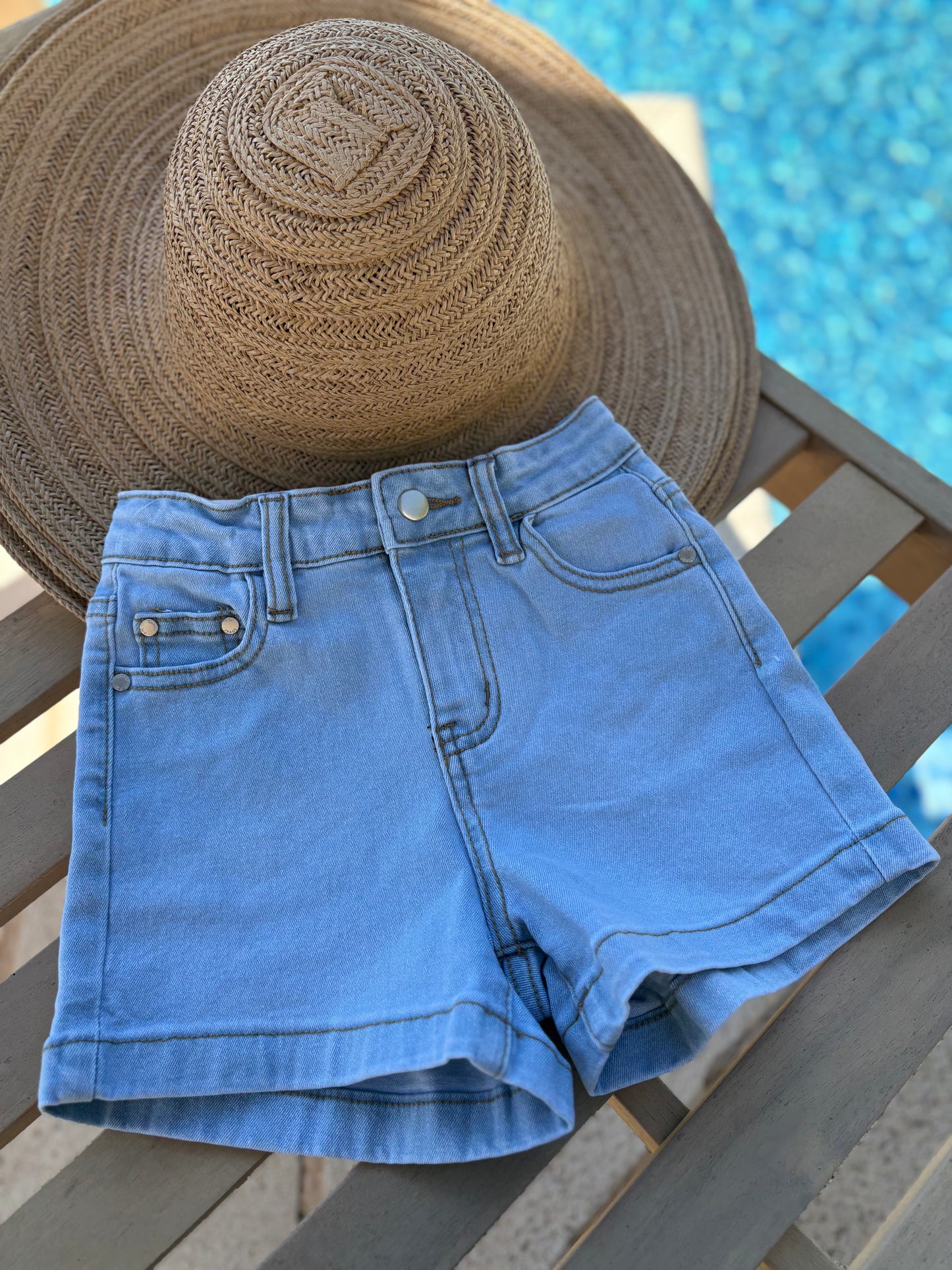 Short Fille Jean clair