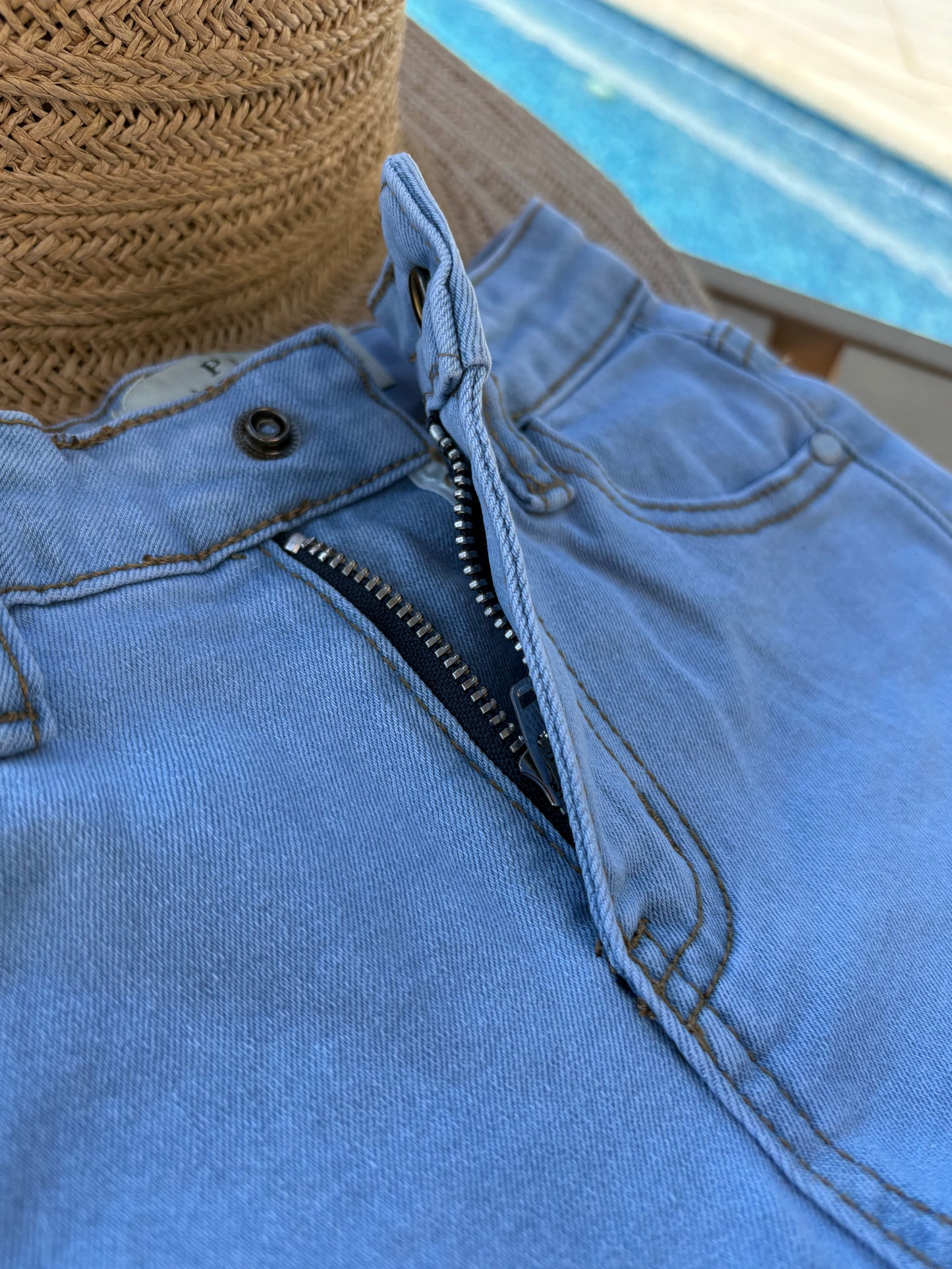 Short Fille Jean clair