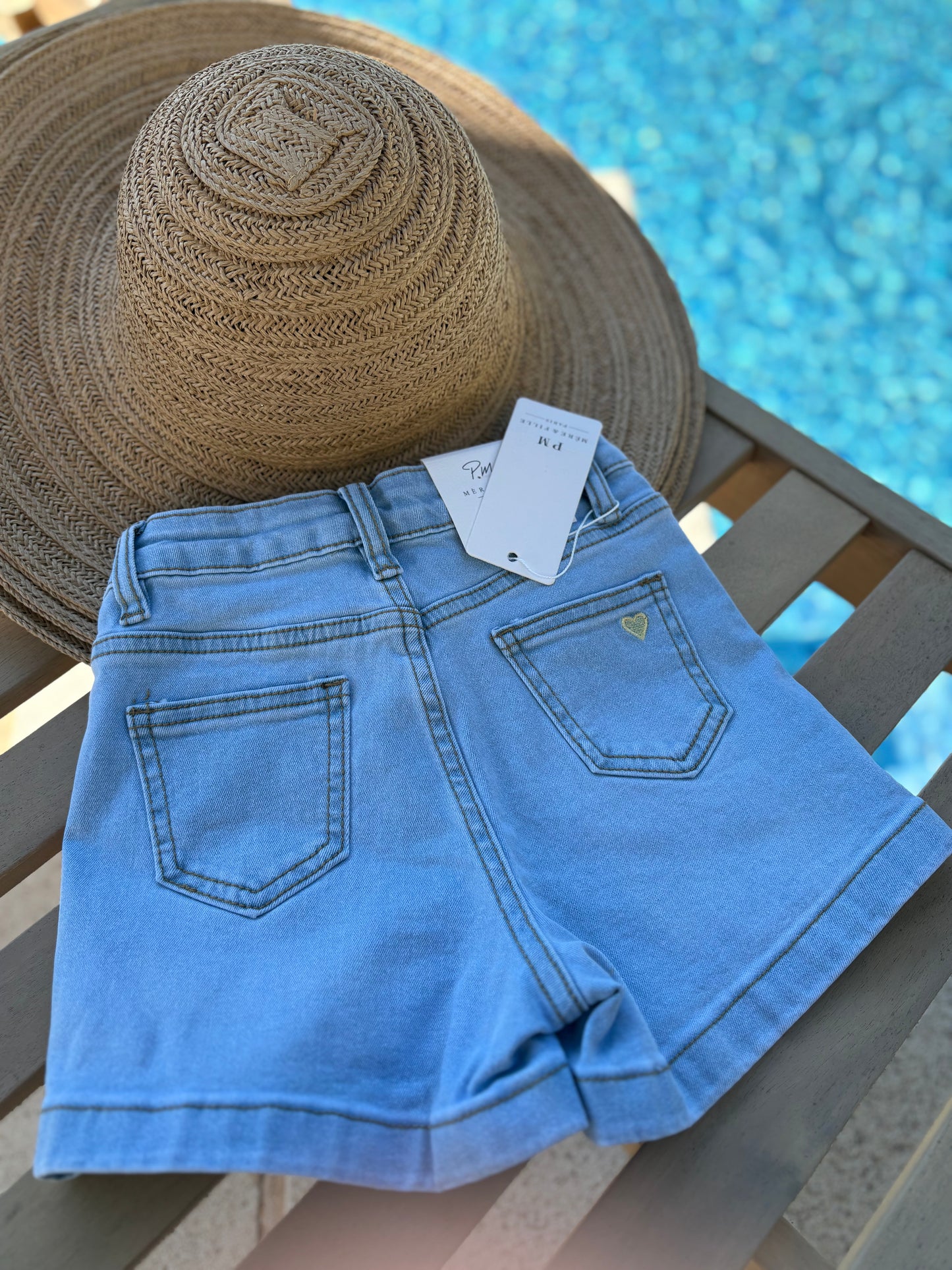 Short Fille Jean clair