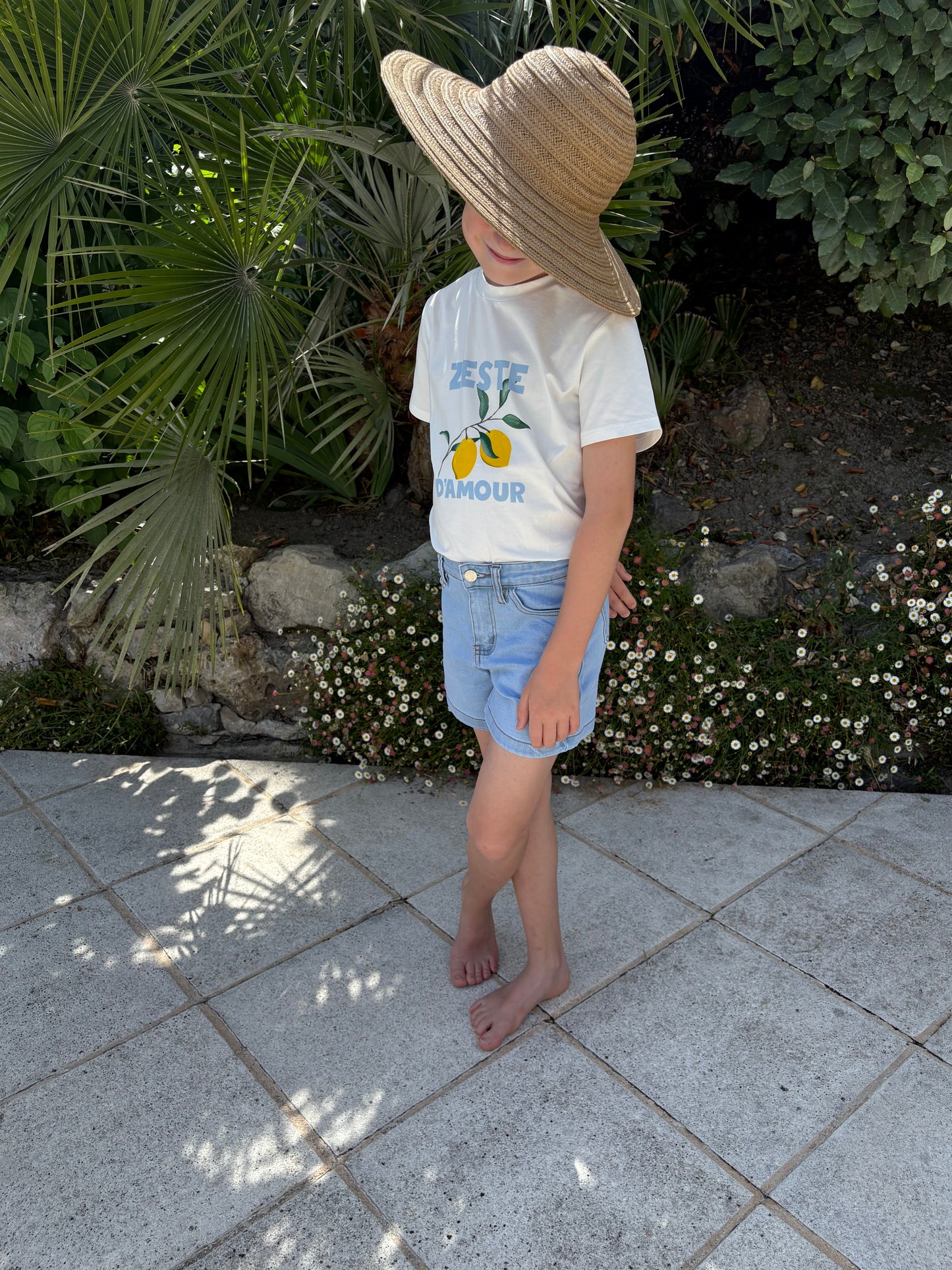 Short Fille Jean clair